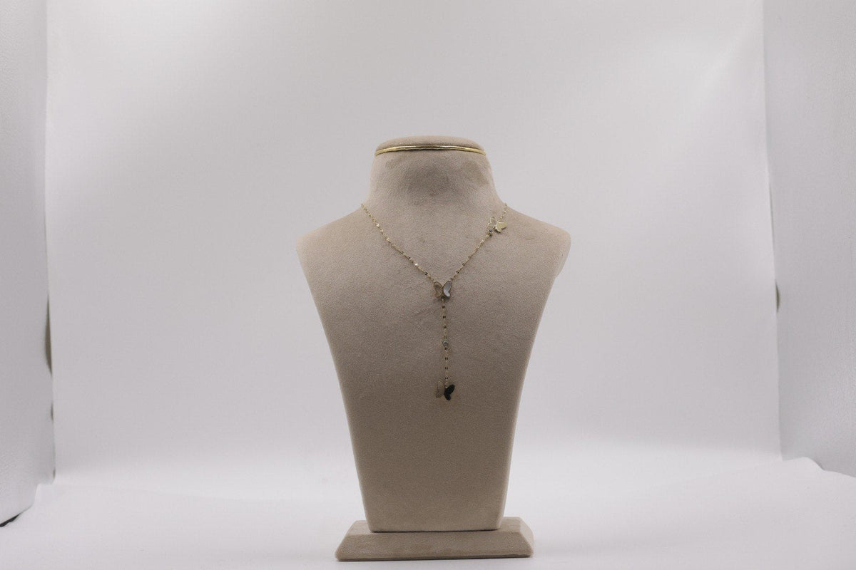 Butterfly Drop Lariat Necklace