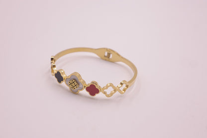 Enamel Clover Bangle