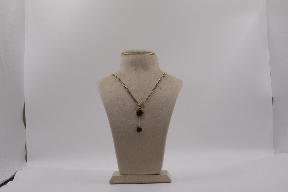 Black Stone Toggle Lariat