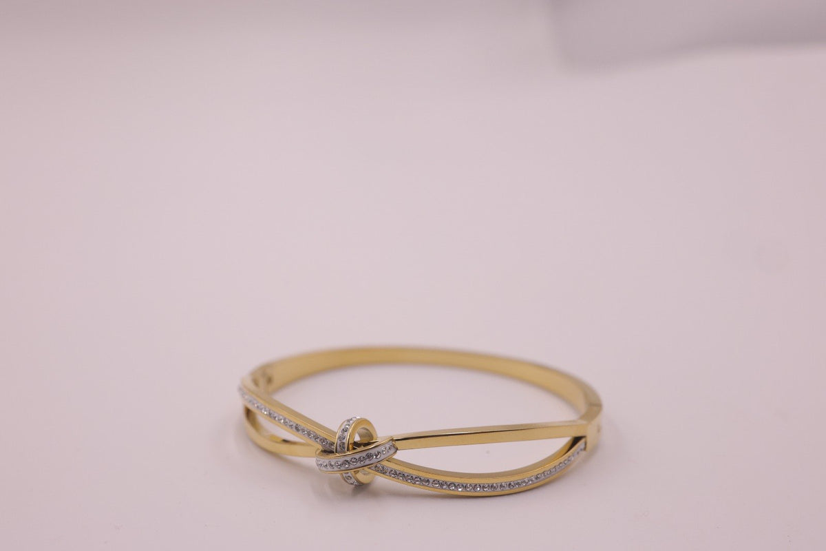 Crystal Twist Bangle Set